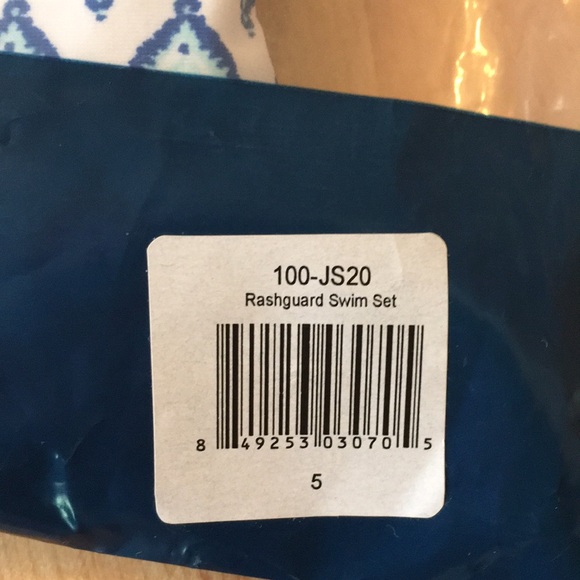 CABANA LIFE | Jewel Scarf 2-Piece Girls Rashguard Swimsuit - Picture 14 of 15